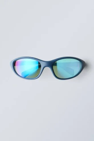 Sportliche ovale Sonnenbrille – zartblau