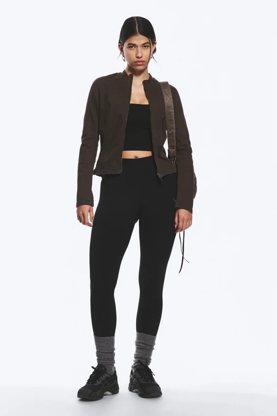 Sporttights mit hoher Taille – Schwarz Sporttights mit hoher Taille – Schwarz