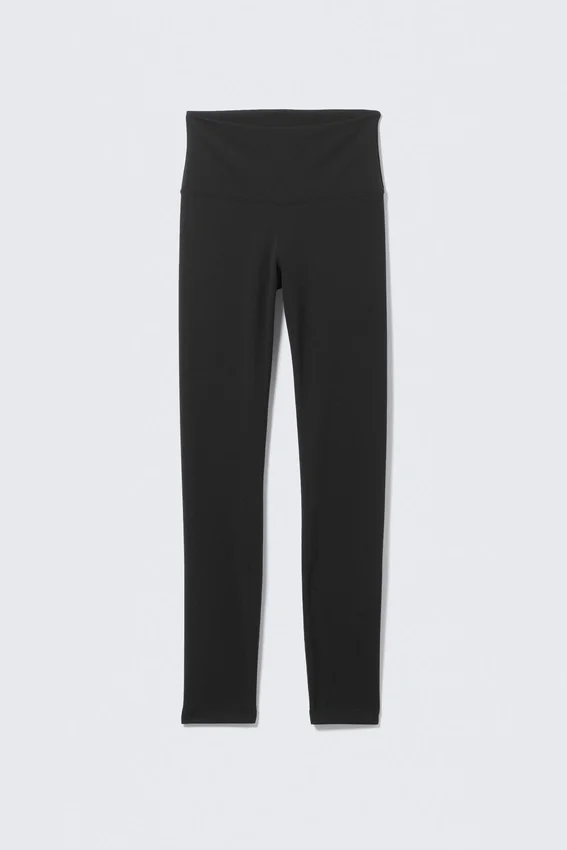 Sporttights mit hoher Taille – Schwarz Sporttights mit hoher Taille – Schwarz