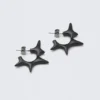 Stachelige Creolen – Schwarz