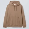 Standard-Kapuzenpullover in mittlerer Stärke – Dunkelbeige Standard-Kapuzenpullover in mittlerer Stärke – Dunkelbeige