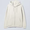 Standard Midweight Zip Kapuzenpullover – Hellgrau Standard Midweight Zip Kapuzenpullover – Hellgrau