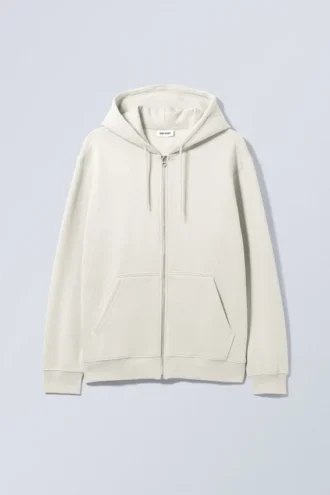 Standard Midweight Zip Kapuzenpullover – Hellgrau