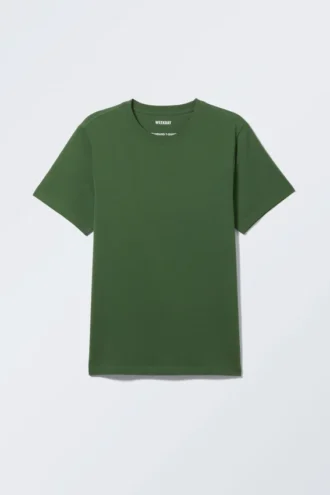 Standard-T-Shirt in mittlerer Stärke – Dunkelgrün