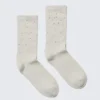 Strass-Socken – Staubweiß Strass-Socken – Staubweiß