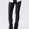 Stretch-Hose mit niedriger Leibhöhe und ausgestelltem Bein – Schwarz Stretch-Hose mit niedriger Leibhöhe und ausgestelltem Bein – Schwarz
