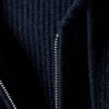 Strick-Kapuzenpullover mit Reißverschluss in Slim Fit – Dunkelblau Strick-Kapuzenpullover mit Reißverschluss in Slim Fit – Dunkelblau