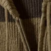 Strick-Kapuzenpullover mit Reißverschluss in Slim Fit – Dunkle Maulwurf- und Braunstreifen Strick-Kapuzenpullover mit Reißverschluss in Slim Fit – Dunkle Maulwurf- und Braunstreifen