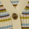 Strickjacke mit V-Ausschnitt – gestreift, hellgelb Strickjacke mit V-Ausschnitt – gestreift, hellgelb
