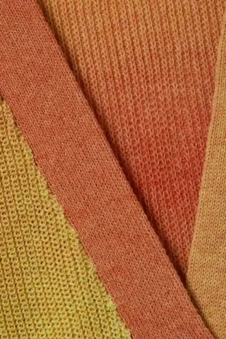 Strickjacke mit V-Ausschnitt und Farbverlauf – Orange & Gelb