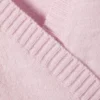Strickjacke mit V-Ausschnitt und Wickeloptik – Hellrosa Strickjacke mit V-Ausschnitt und Wickeloptik – Hellrosa