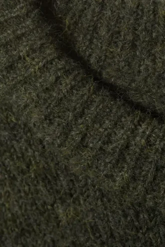 Strickpullover aus Wollmischung – Dunkelgrün