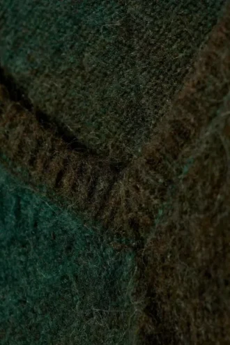 Strickpullover mit V-Ausschnitt und Space-Dye-Effekt – Dunkelgrün – Space-Dye