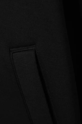 Strukturierte Scuba-Jacke mit Reißverschluss – Schwarz