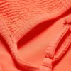 Strukturiertes Bikini-Oberteil mit quadratischem Ausschnitt – Leuchtendes Rot
