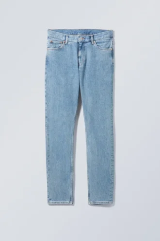 Sunday Mid Rise Slim Tapered Jeans – Cerulean Blue – Hellblau