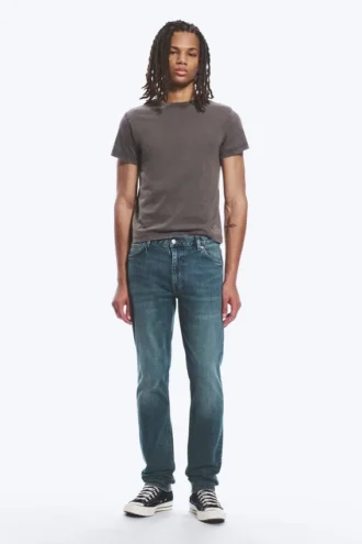 Sunday Mid Rise Slim Tapered Jeans – Thunder Blue – Mittelblau