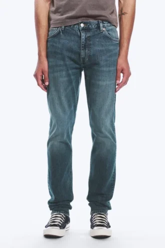 Sunday Mid Rise Slim Tapered Jeans – Thunder Blue – Mittelblau