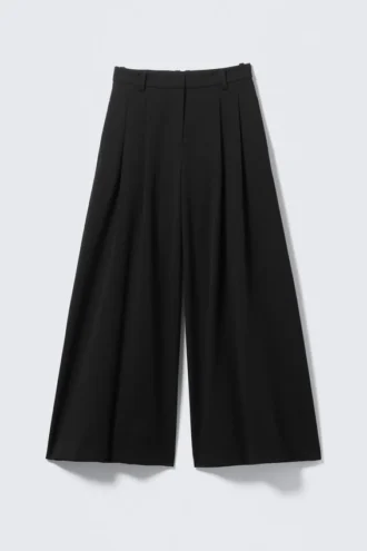 Superweite Plissee-Hose – Schwarz Superweite Plissee-Hose – Schwarz