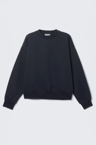Sweatshirt in lockerer Passform – Dunkelblau