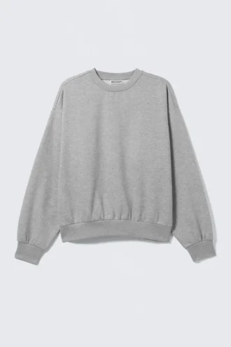 Sweatshirt in lockerer Passform – Grau meliert Sweatshirt in lockerer Passform – Grau meliert