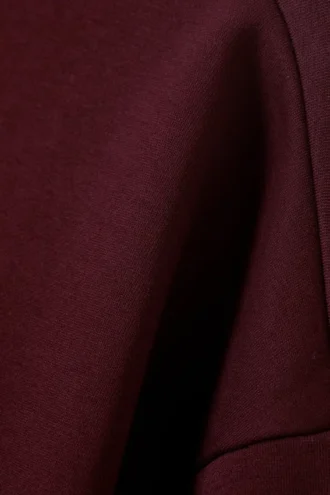 Sweatshirt mit halbem Reißverschluss und lockerer Passform – Dunkelrot