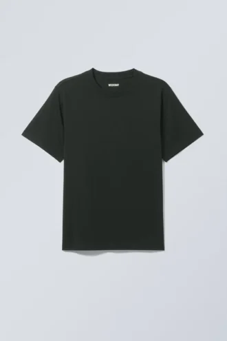 T-Shirt in klassischer Passform – Dunkelgrün