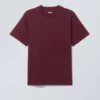T-Shirt in klassischer Passform – Dunkelrot T-Shirt in klassischer Passform – Dunkelrot