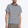 T-Shirt in klassischer Passform – Weiß – Marineblau gestreift T-Shirt in klassischer Passform – Weiß – Marineblau gestreift