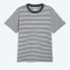 T-Shirt in klassischer Passform – Weiß – Marineblau gestreift T-Shirt in klassischer Passform – Weiß – Marineblau gestreift