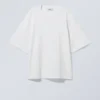 T-Shirt in lockerer Oversize-Passform – Weiß T-Shirt in lockerer Oversize-Passform – Weiß