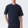 T-Shirt in lockerer Passform – Dunkelblau T-Shirt in lockerer Passform – Dunkelblau