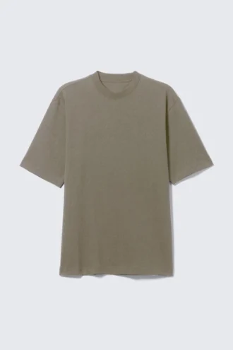 T-Shirt in lockerer Passform – Staubiges Khaki-Grün
