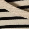 T-Shirt mit geraden Ärmeln – gestreift, schwarz T-Shirt mit geraden Ärmeln – gestreift, schwarz