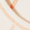 T-Shirt mit Kontrastnähten – Off-White – orangefarbene Nähte T-Shirt mit Kontrastnähten – Off-White – orangefarbene Nähte