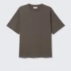 T-Shirt mit lockerer Passform – Dunkelbraun T-Shirt mit lockerer Passform – Dunkelbraun