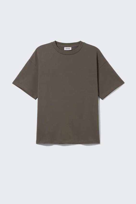 T-Shirt mit lockerer Passform – Dunkelbraun T-Shirt mit lockerer Passform – Dunkelbraun