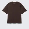 T-Shirt mit lockerer Passform – Dunkelbraun T-Shirt mit lockerer Passform – Dunkelbraun