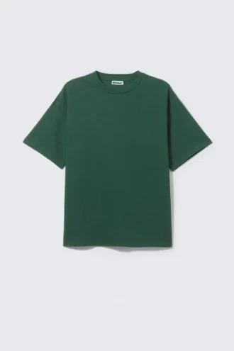T-Shirt mit lockerer Passform – Dunkelgrün