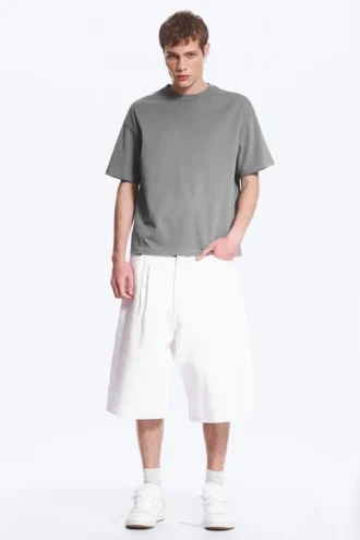 T-Shirt mit lockerer Passform – Dusty Grey