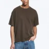 T-Shirt mit lockerer Passform – gewaschen, dunkelbraun T-Shirt mit lockerer Passform – gewaschen, dunkelbraun