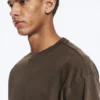 T-Shirt mit lockerer Passform – gewaschen, dunkelbraun T-Shirt mit lockerer Passform – gewaschen, dunkelbraun