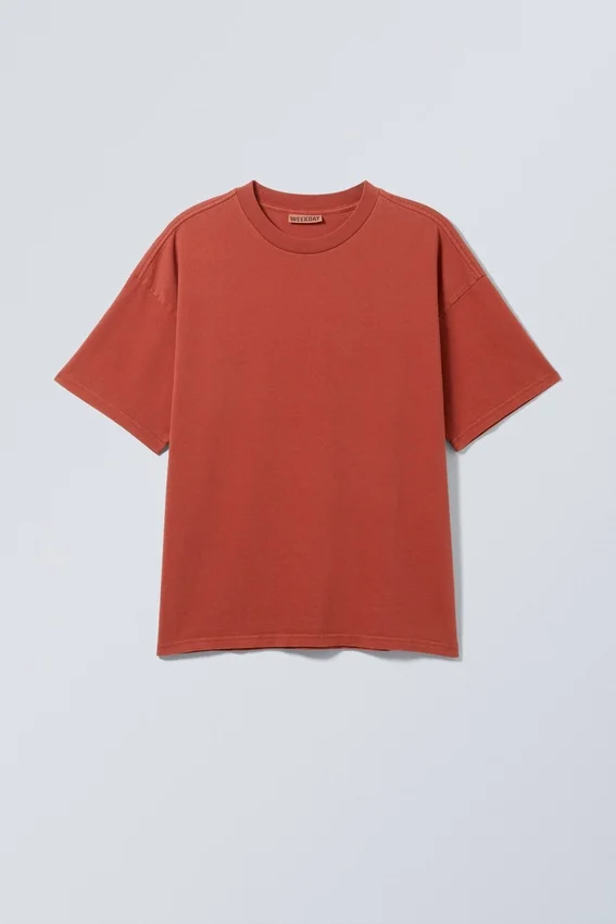 T-Shirt mit lockerer Passform – gewaschenes Rot T-Shirt mit lockerer Passform – gewaschenes Rot
