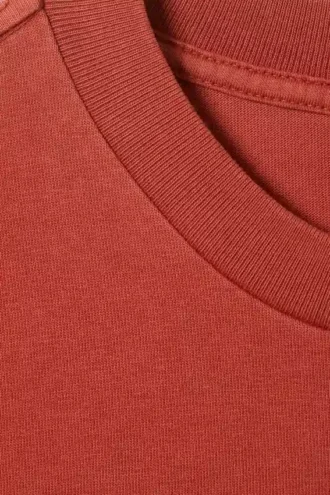 T-Shirt mit lockerer Passform – gewaschenes Rot
