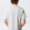 T-Shirt mit lockerer Passform – Hellgrau meliert T-Shirt mit lockerer Passform – Hellgrau meliert