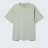 T-Shirt mit lockerer Passform – Hellkhaki T-Shirt mit lockerer Passform – Hellkhaki