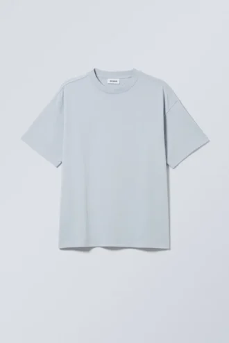T-Shirt mit lockerer Passform – Hellstaubblau