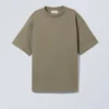 T-Shirt mit lockerer Passform – Khaki-Grün T-Shirt mit lockerer Passform – Khaki-Grün