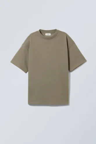 T-Shirt mit lockerer Passform – Khaki-Grün