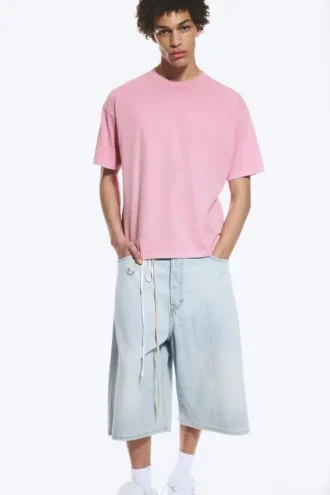 T-Shirt mit lockerer Passform – Rosa